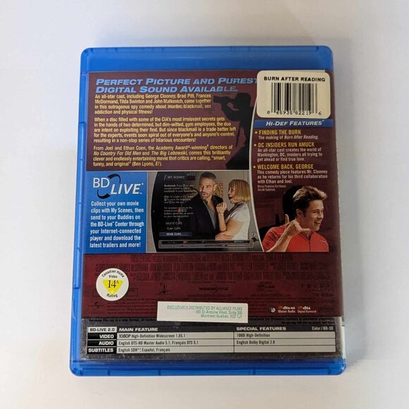 Burn After Reading *Blu-ray* 4 FOR $20 - Picture 2 of 2